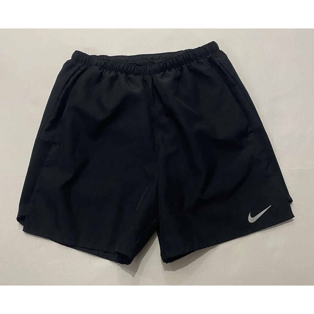 Nike Black Athletic Running Shorts. Elastic Waist Drawstring. Men's Medium